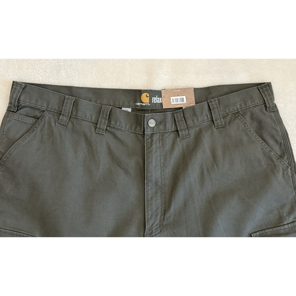 NWT Carhartt Rugged Flex Rigby Relaxed Fit Cargo 11" Shorts - Size 44 - Green - Picture 4 of 11